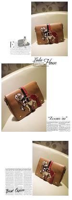 หมดค่ะ กระเป๋าLulu House รุ่น L75-03BluBrBl กระเป๋าสไตล์เกาหลี ดีไซน์เก๋มากๆ ค่ะ